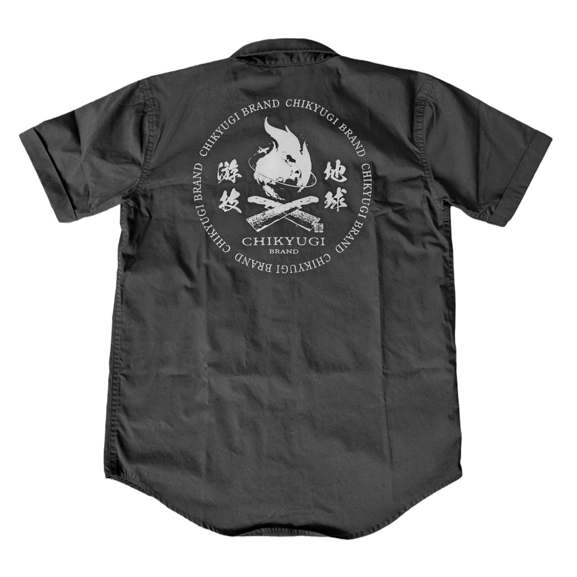 チキューギ ワークシャツ「地球游技」T/C ボタンシャツ