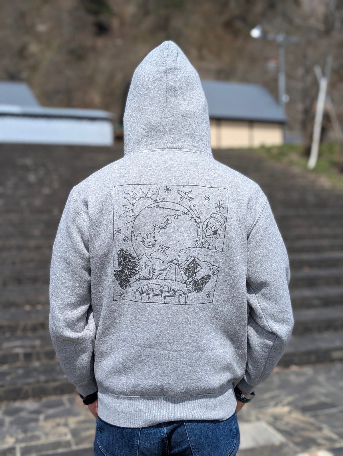 チキューギ パーカ(裏起毛)10.0オンス T/C スウェット プルオーバー