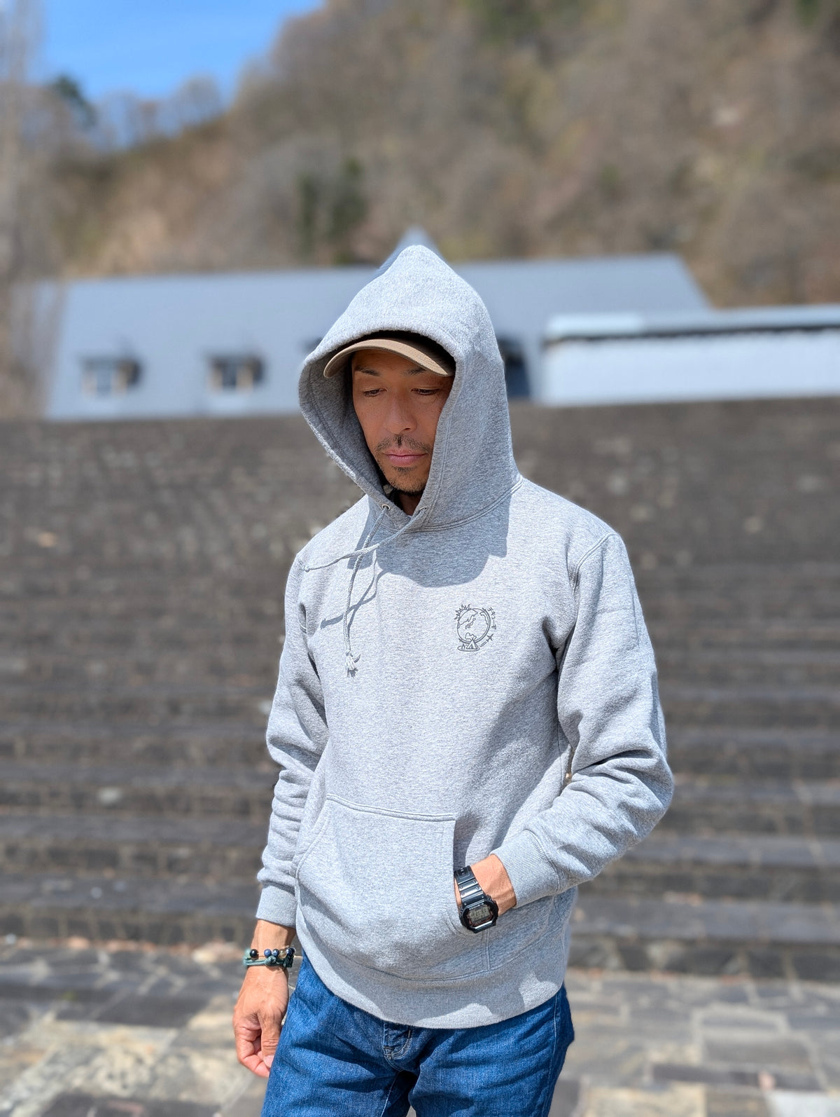 チキューギ パーカ(裏起毛)10.0オンス T/C スウェット プルオーバー