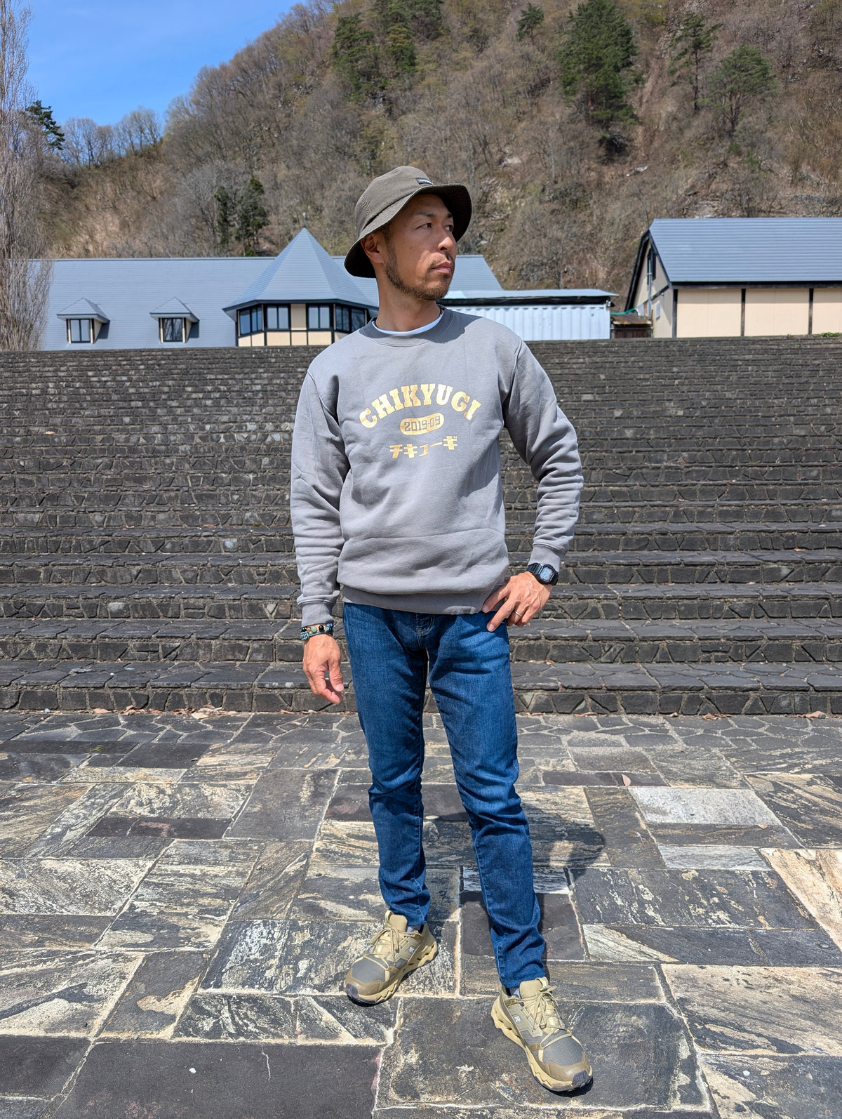 チキューギ スウェット(裏起毛)10.0オンス T/C クルーネック