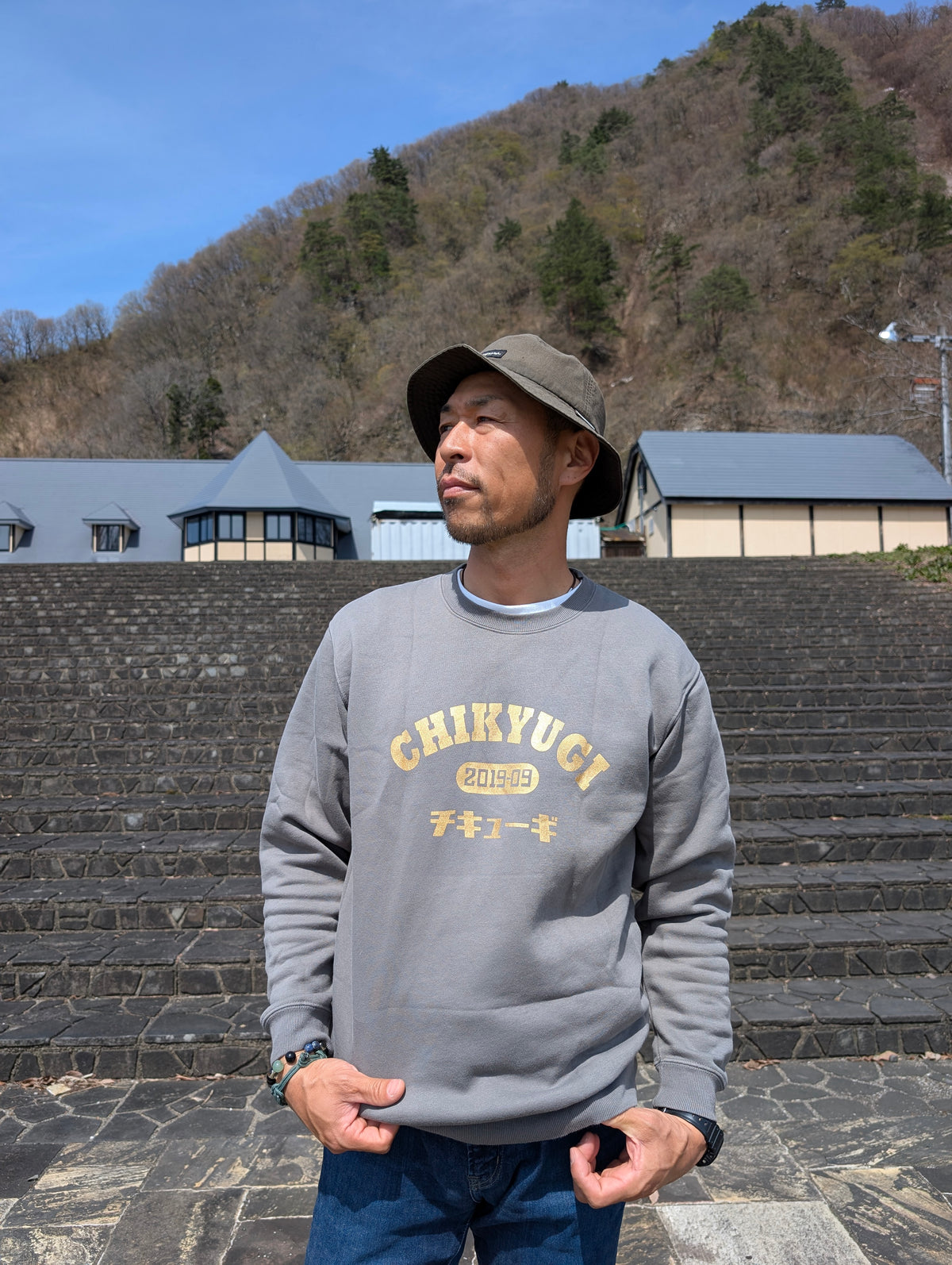 チキューギ スウェット(裏起毛)10.0オンス T/C クルーネック