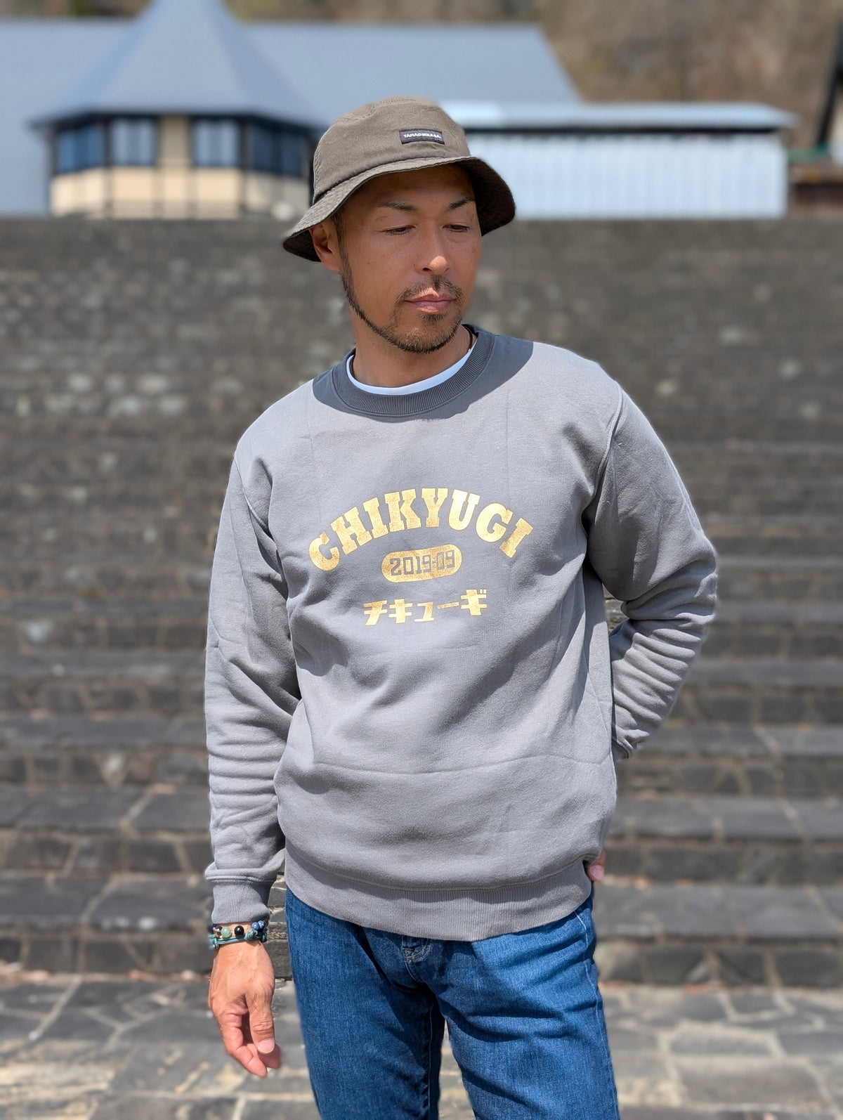 チキューギ スウェット(裏起毛)10.0オンス T/C クルーネック