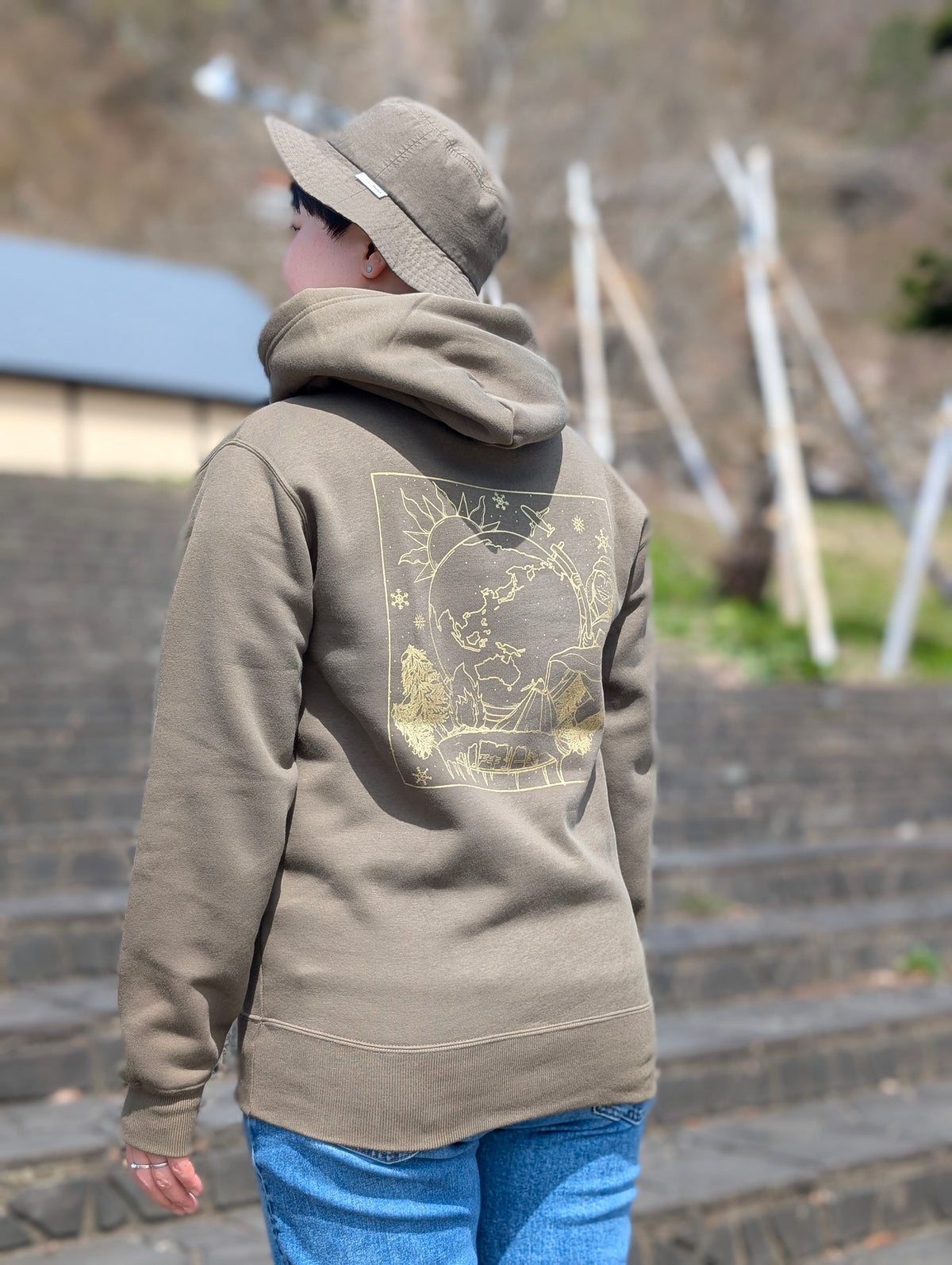 チキューギ パーカ(裏起毛)10.0オンス T/C スウェット プルオーバー