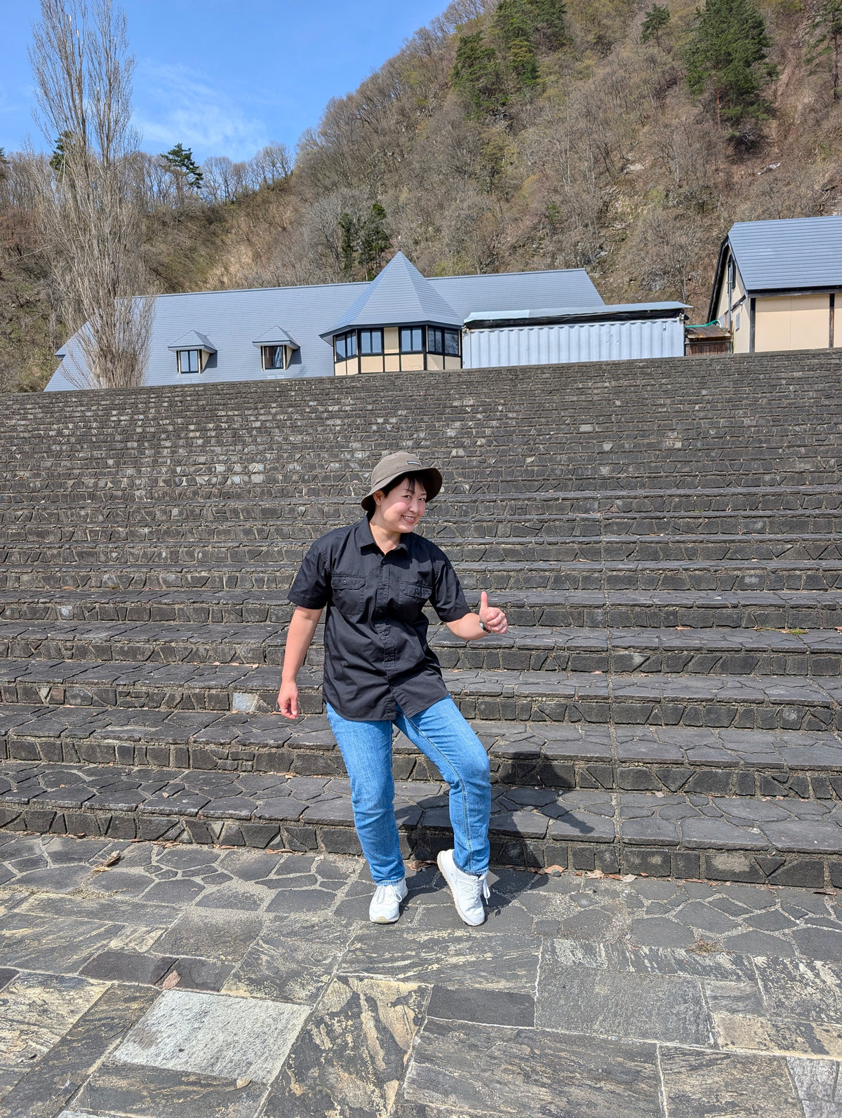 チキューギ ワークシャツ「地球游技」T/C ボタンシャツ