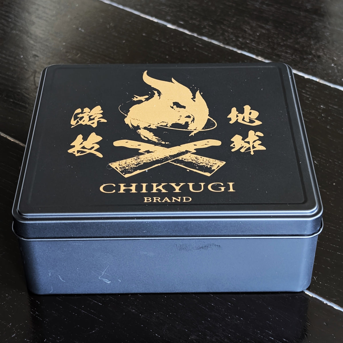 チキューギ.収納缶BOX 漢缶 高級ブラックシリコン加工 燕三条