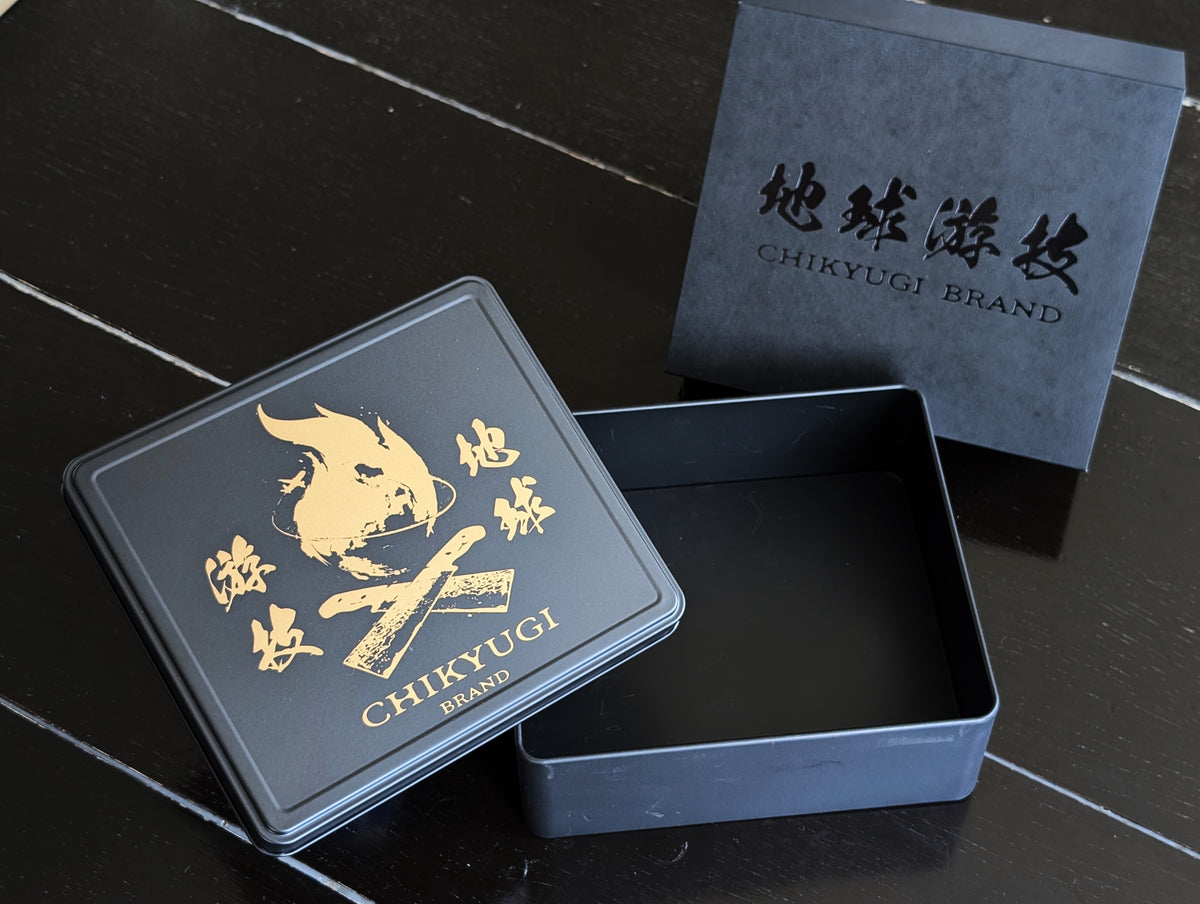 チキューギ.収納缶BOX 漢缶 高級ブラックシリコン加工 燕三条