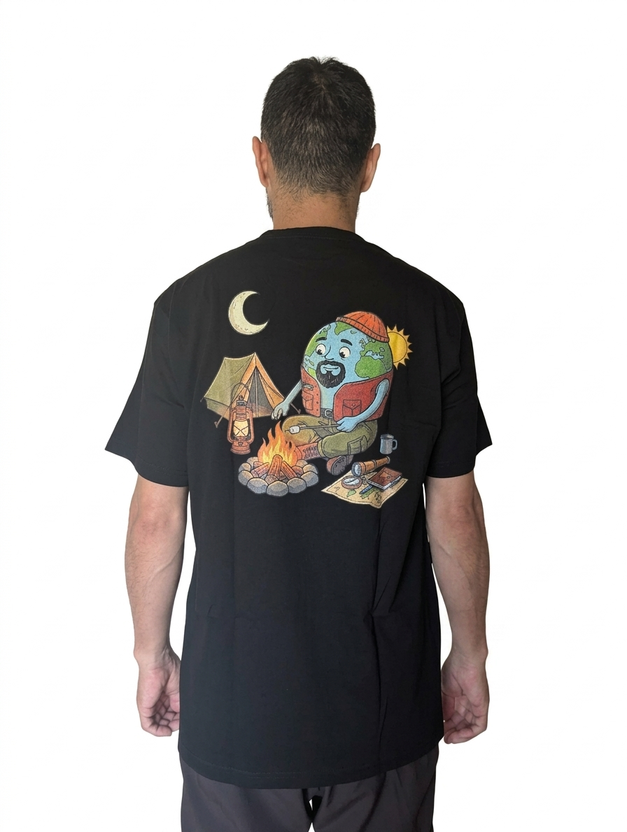 チキューギ オジサンＴシャツ 5.6オンス 半袖（焚火ver.）　CGOT-5.6
