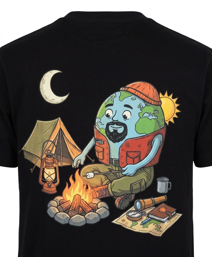チキューギ オジサンＴシャツ 5.6オンス 半袖（焚火ver.）　CGOT-5.6
