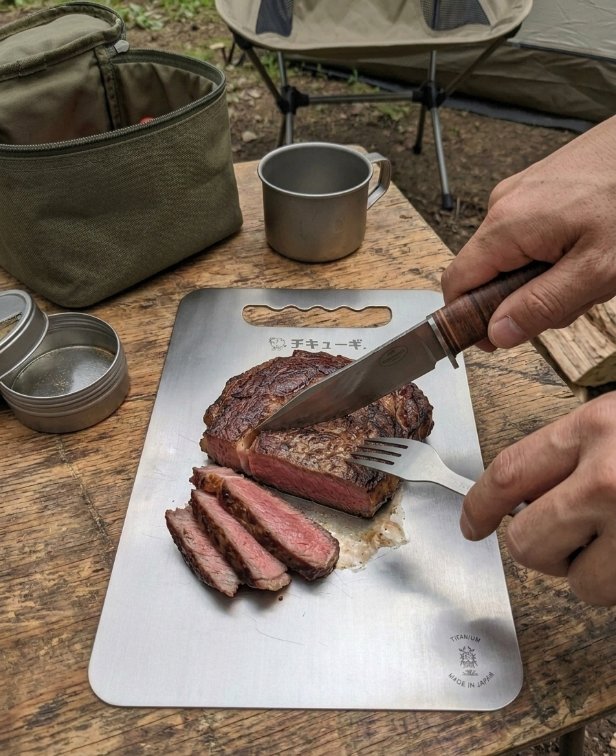 革新的な純チタン まな板『壱板（ICHIBAN）』チキューギモデル